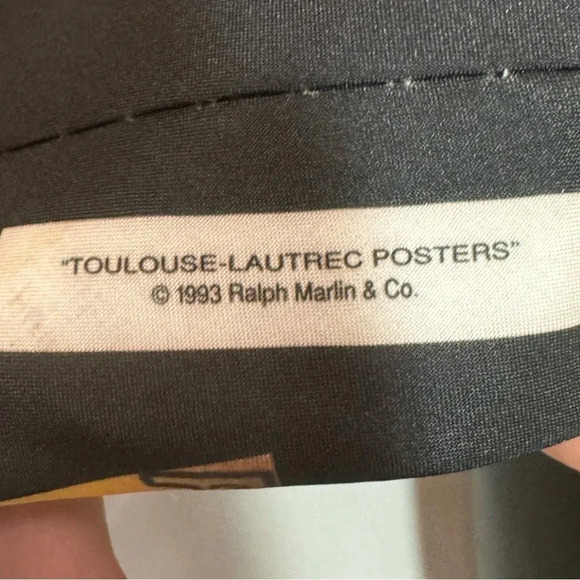 Vintage 90s Toulouse-Lautrec Posters Tie - Picture 7 of 8
